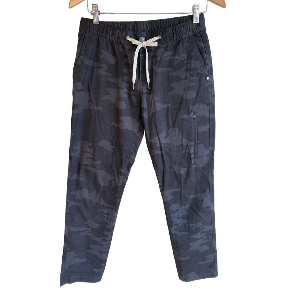 Vuori Pants Women S Ripstop Organic Cotton Stretch Pockets Gray Charcoal  Camo H - Picture 2 of 9